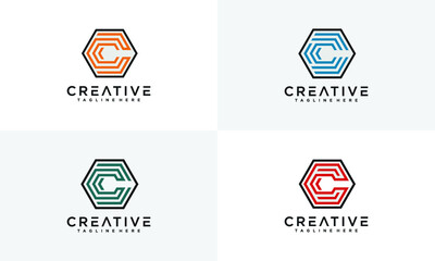 creative monogram logo design