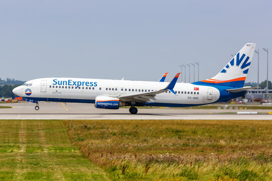 SunExpress Boeing 737-800 airplane Munich Airport in Germany