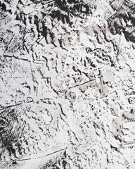 Abstract hand drawn brush stroke paint background Art painting on canvas black and white Distress texture