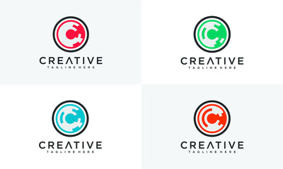 creative monogram logo design