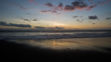 Fototapeta na wymiar Sunset at Etang-Salé, Reunion Island