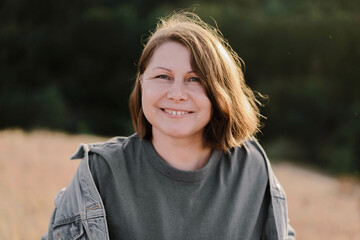portrait of a woman in the autumn landscape