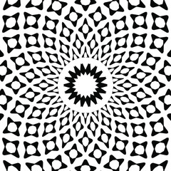  Geometric vector pattern with triangular elements. abstract ornament for wallpapers and backgrounds. Black and white colors. 