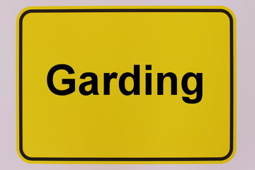 Illustration eines Stadteingangsschildes der Stadt Garding