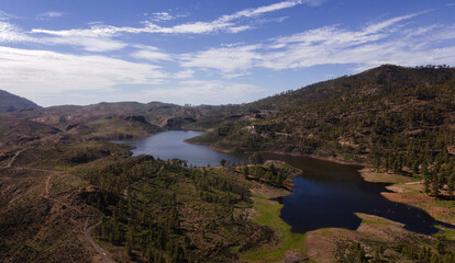 Naklejka premium Presa de las niñas llena, Gran Canaria, España