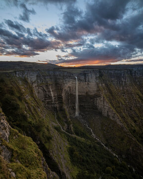 Nervion Waterfall in Delika, Spain