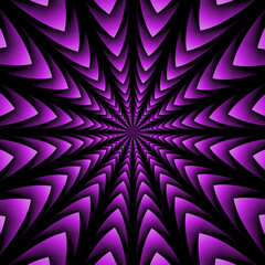 Spear Points in Pink   An abstract fractal creation with an optically challenging spear point design in black and pink. - 409095933