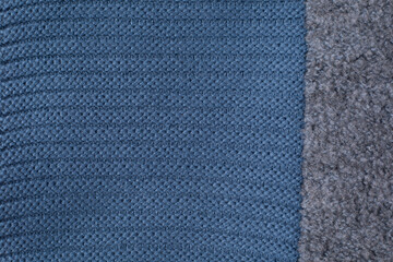 White knitting wool texture background. Close up