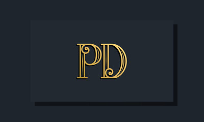 Minimal Inline style Initial PD logo.