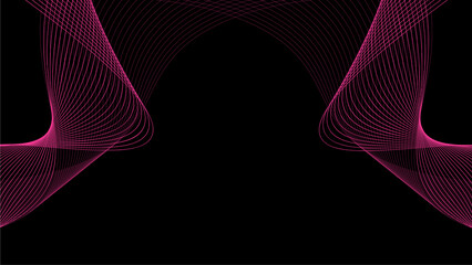Black pink wave background design