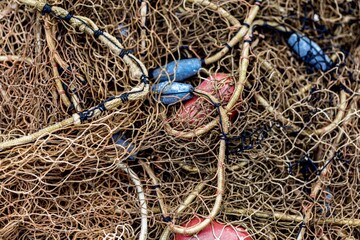 fishing nets on the dock