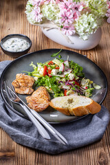 Healthy lunch menu.