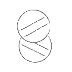 Isolated Pills medicines draw