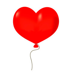 Fototapeta na wymiar red heart balloon