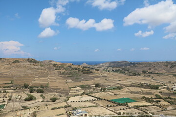 Landscape around Castello Il-Kastell in Victoria Rabat, Gozo Malta