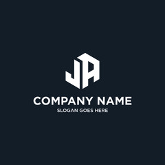 modern geometric simple logo design initiasl branding ,icon. vector ilustration .