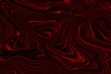 Abstract black and red liquid marble texture background vector