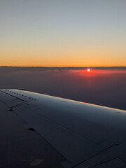 Fototapeta na wymiar sunset flight