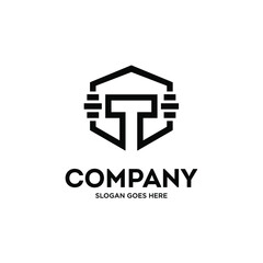 modern geometric simple logo design initiasl branding ,icon. vector ilustration .