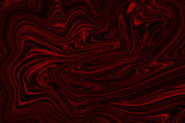 Abstract black and red liquid marble texture background vector