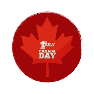 Isolated 1st july Maple logo red