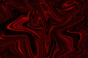 Abstract black and red liquid marble texture background vector