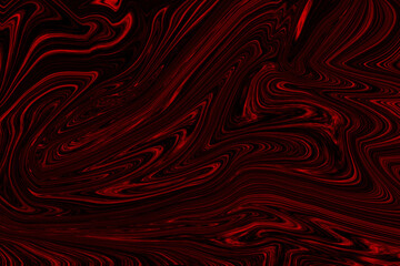Abstract black and red liquid marble texture background vector