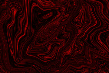 Abstract black and red liquid marble texture background vector