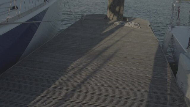 Close-up shots of a sailing yacht
