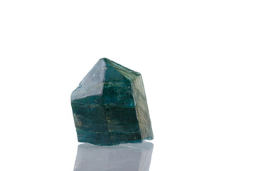 macro mineral stone Apatite on a white background