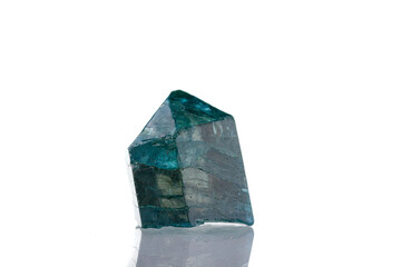 macro mineral stone Apatite on a white background