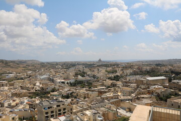 Fototapeta na wymiar View from Cittadella in Rabat Victoria, Gozo Malta