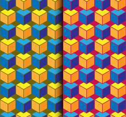 Two seamless geometric patterns