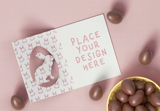 Easter Rabbit Card Mockup