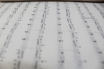close up of music sheet