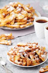 Angel wings, traditional sweet crisp pastry	