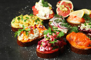 Smorrebrod is a traditional Scandinavian open-faced sandwich