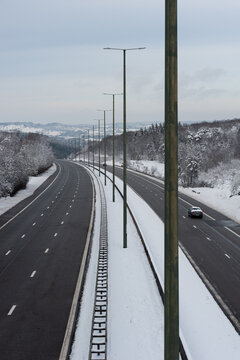 Autoroute en hiver