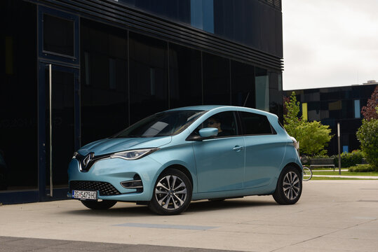 New Renault Zoe electrical car. New modern technology.