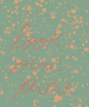 hand-writting font over pattern