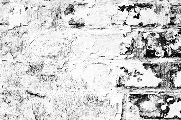 Texture of a brick wall with cracks and scratches which can be used as a background