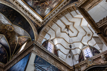 Interior of the Basicila cathedral di S. Agata V.M. in Gallipoli, 
Apulia, Italy - Europe
