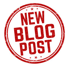 New blog post grunge rubber stamp