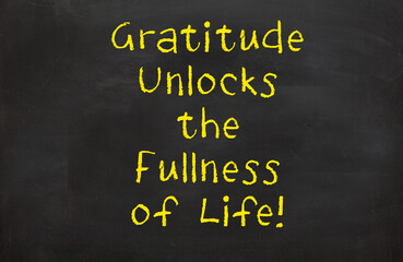 Fototapeta na wymiar Gratitude Unlocks the Fullness of Life