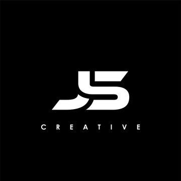 JS Letter Initial Logo Design Template Vector Illustration
