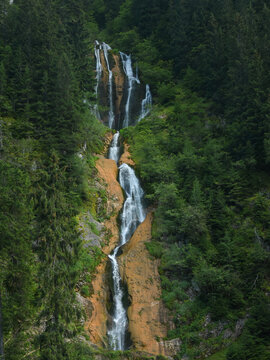 Cascada Cailor Waterfall, located in Rodnei Mountains. Carpathia, Romania.