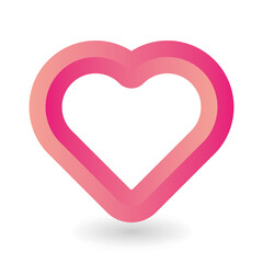 Pink 3D-like heart