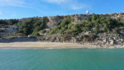 falaise de Leucate et son phare, Aude, Occitanie, France