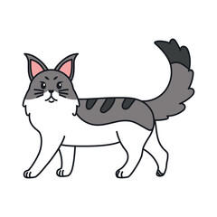 Isolated cartoon of a cat - Vector illustratrion