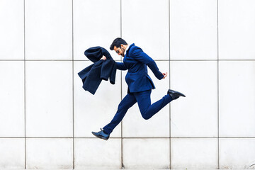 businessman jumping